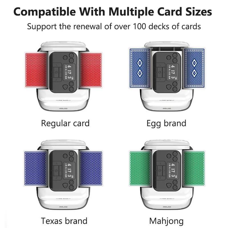 Rivenditore automatico di carte, mescolatore di carte ricaricabile Disformazione di mescolati Macchina per giocare a carte da poker per giochi di carte Viaggi in campeggio