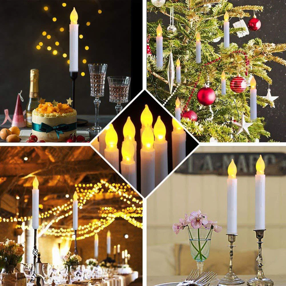 

6pcs LED Candles Warm Glow Flameless Smokeless Powered Home Decor Christmas Lighting LED Lights