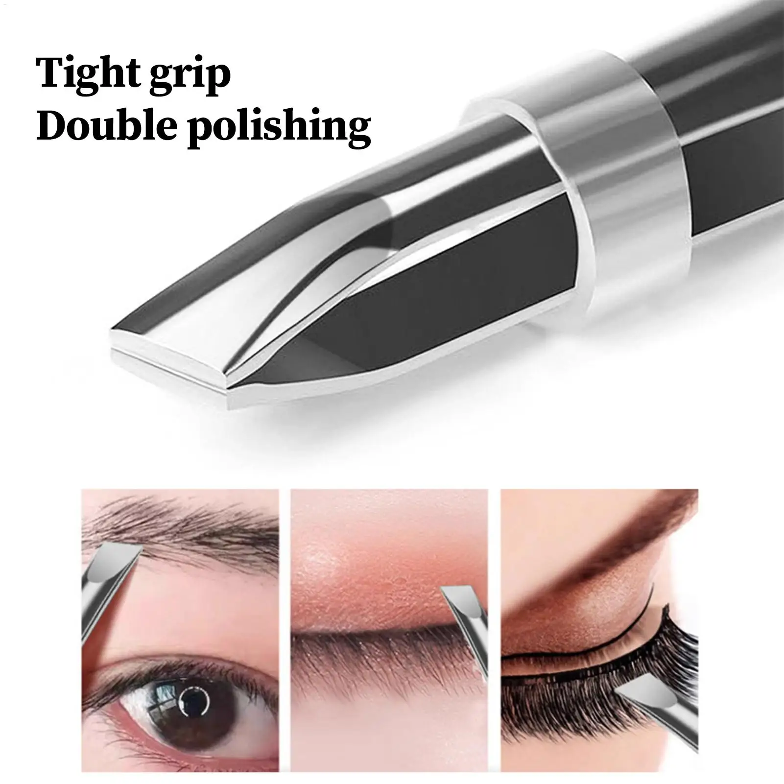 Pince à épiler pour épilation des sourcils en acier inoxydable, pince à épiler de précision pour poils du visage, excellent outil pour plumer les poils de la barbe