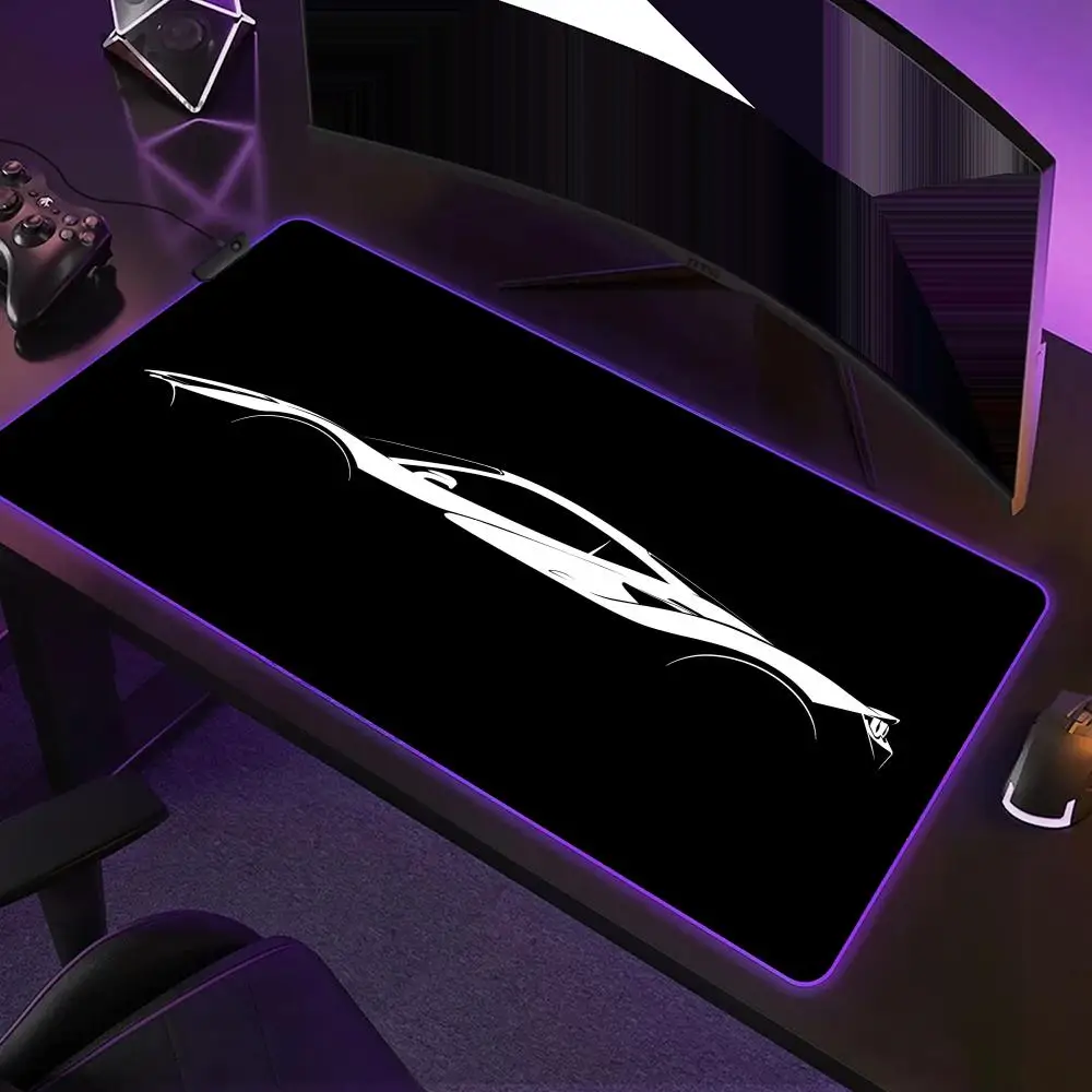 

Super cool car mouse pad RGB gaming mouse pad HD player accessories LED light-emitting mouse pad with backlight computer carpet