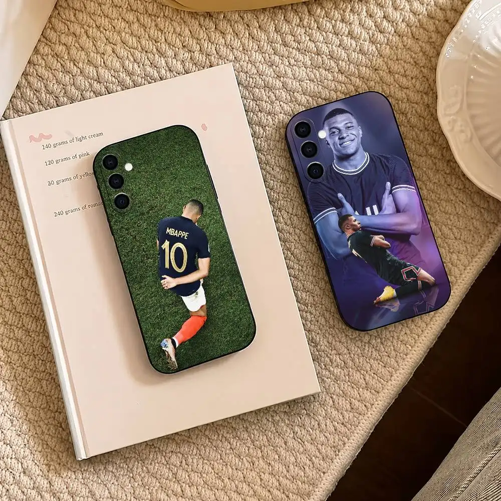Kyks MBaby M-Mbappe Phone Case For Samsung A73 20,21s,22,31,32,52,53,72 Soft Black Shell
