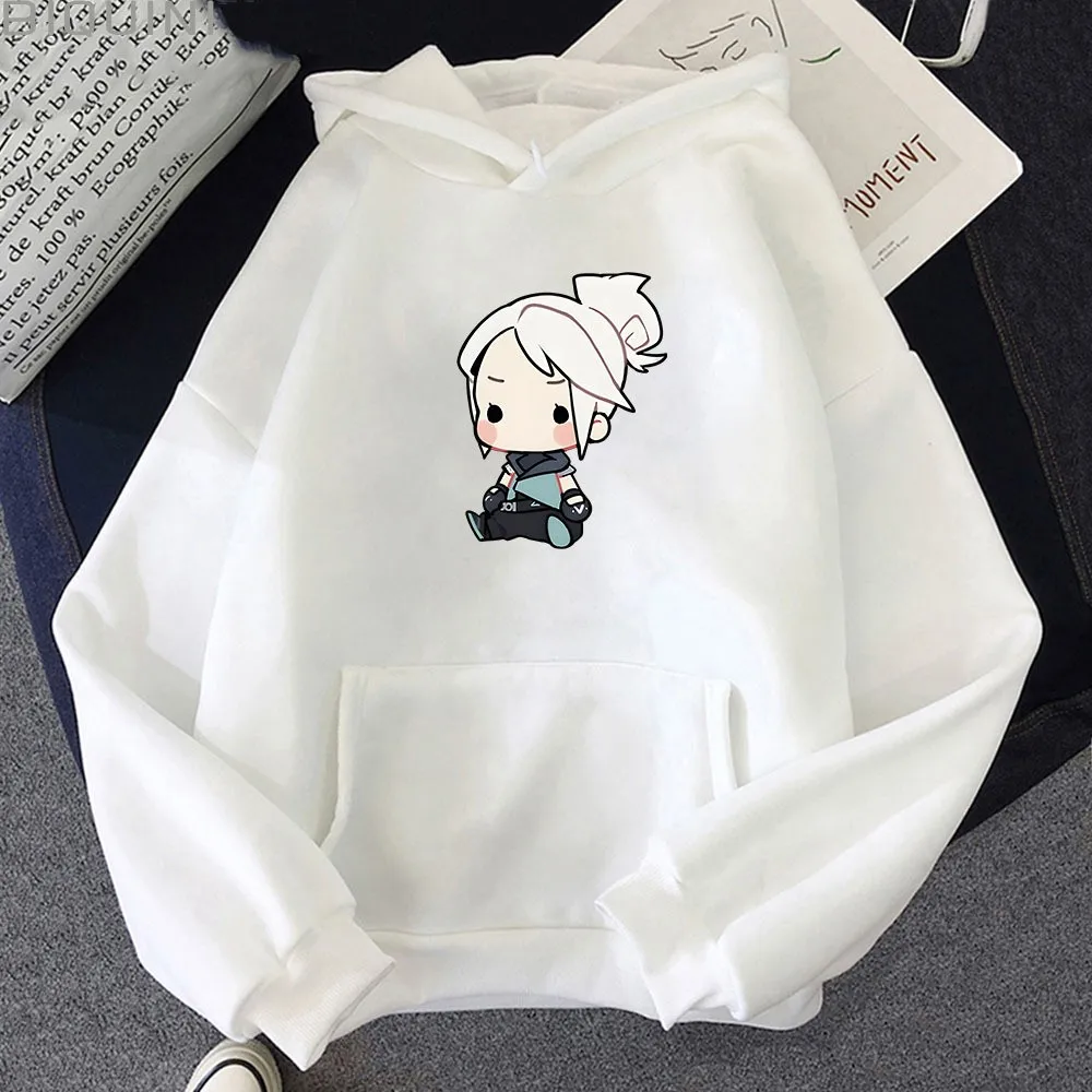 VALORANT Anime VALO Hoodie Jett Streetwear Men's and Women's Sportswear Cute Cartoon Fashion