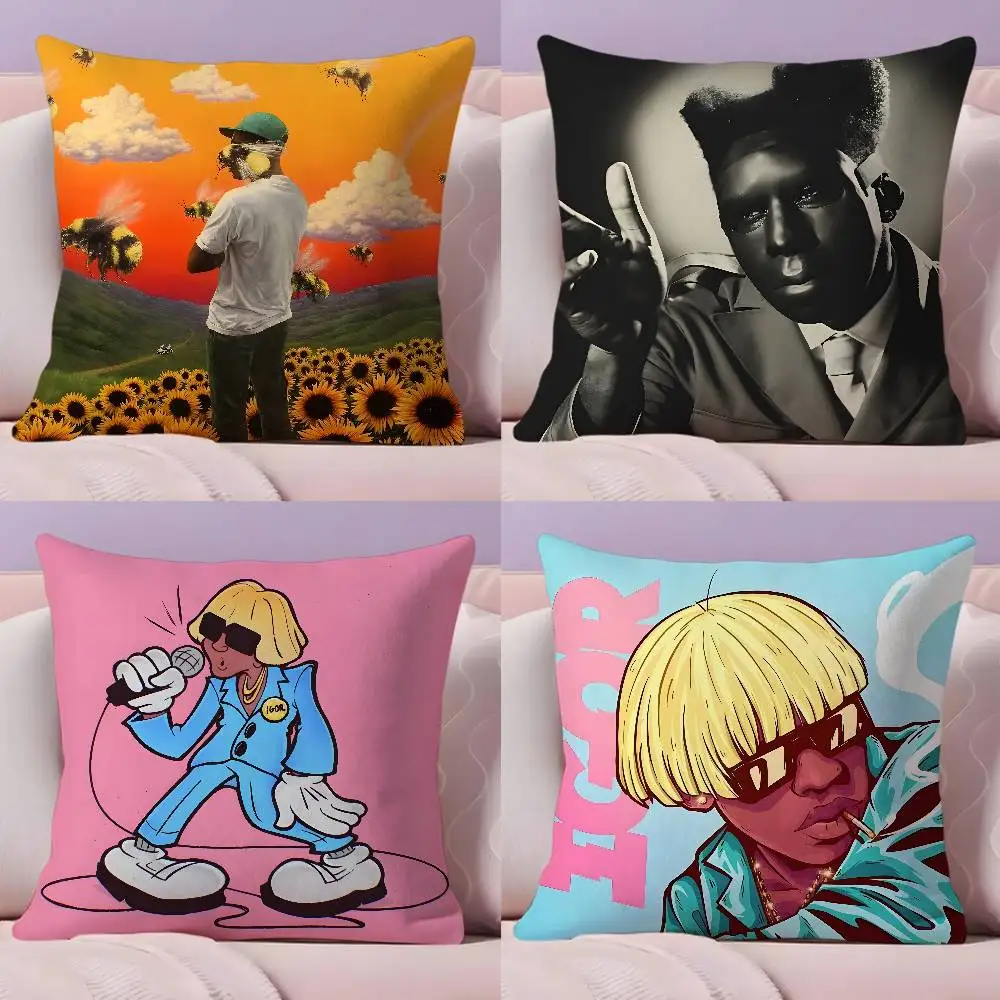 

T-Tyler the Creator Rapper Pillow Case Pillowcase Ultra Soft Skin Friendly Fabric Cloud Like Comfort & Concealed Zipper