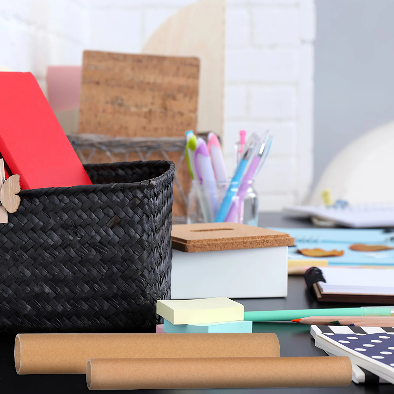 

20Pcs Round Paper Tubes for Packaging Artwork Documents Craft Projects Space Saving Design Firm Material Bulk Use Preservation