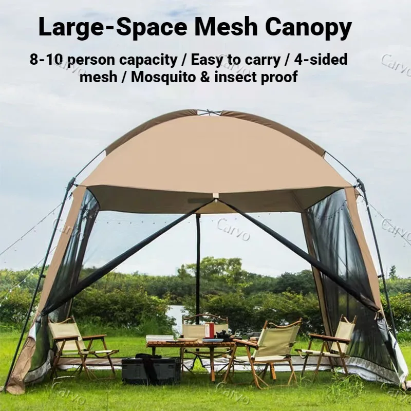 Outdoor Camping Tent Sunshade Netting Rainproof Sunscreen Mosquito-proof Mesh Shed Portable Tent Beach Camping Gazebo