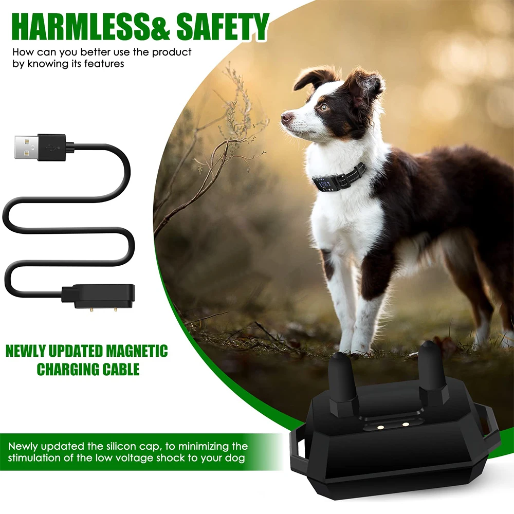 GPS Wireless Dog Fence, Electric Shock Vibrate , Range 100-3300 Ft, Adjustable Warning Strength, Rechargeable, Pet Containme