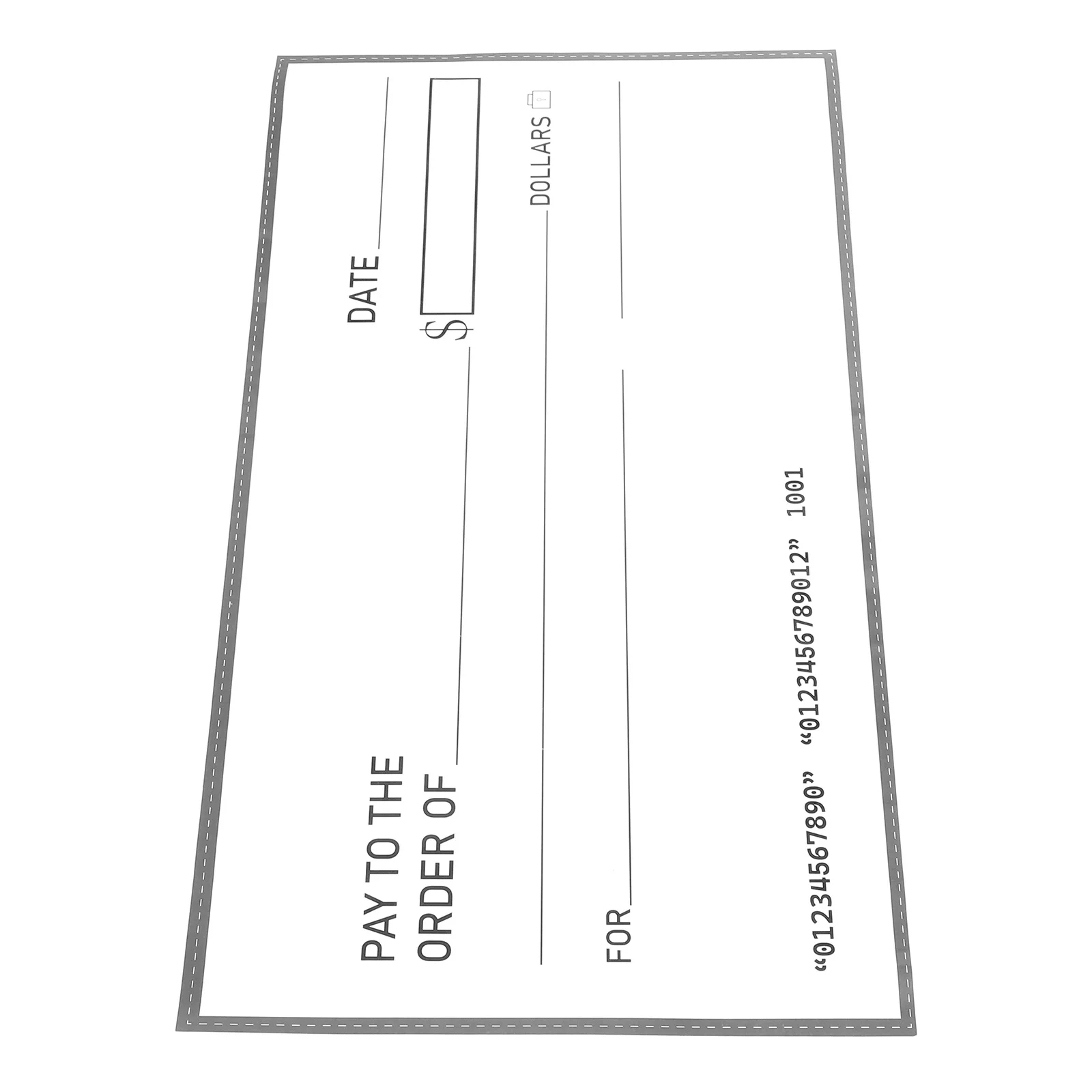 Giant Waterproof Fake Check Reusable Dry Erase Large Presentation Board Oversized For Parties Weddings Birthdays