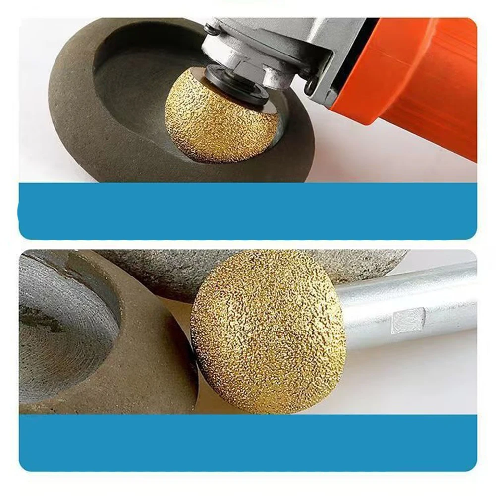 /Mushroom /Head /Grinding Wheel 10mm Hole Gold Brazed Abrasive Disc For Stone Glass For Tile For Edge Polishing And Trimming Too