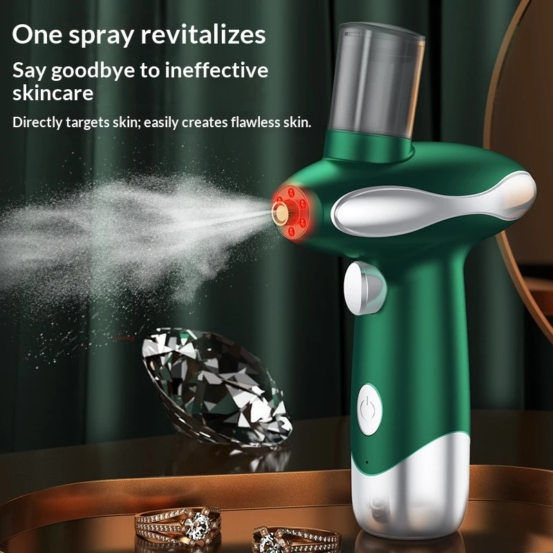 جهاز تجميل الوجه LED متعدد الوظائف مع رذاذ الأكسجين العلاج بالضوء الأحمر والأزرق وعلاج ضوء الماء بالضباب النانوي للمنزل #2