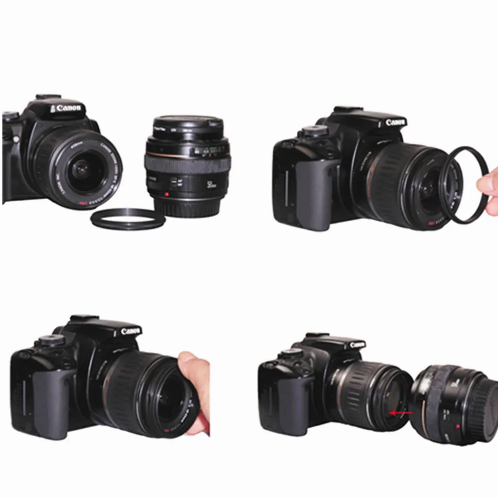 Male to Male Coupling Ring Dual-Male Macro Reverse Lens Adapter Lens-to-Lens Coupler 58-58 52-52 52-58 49-58 49-52 49-58 58-67