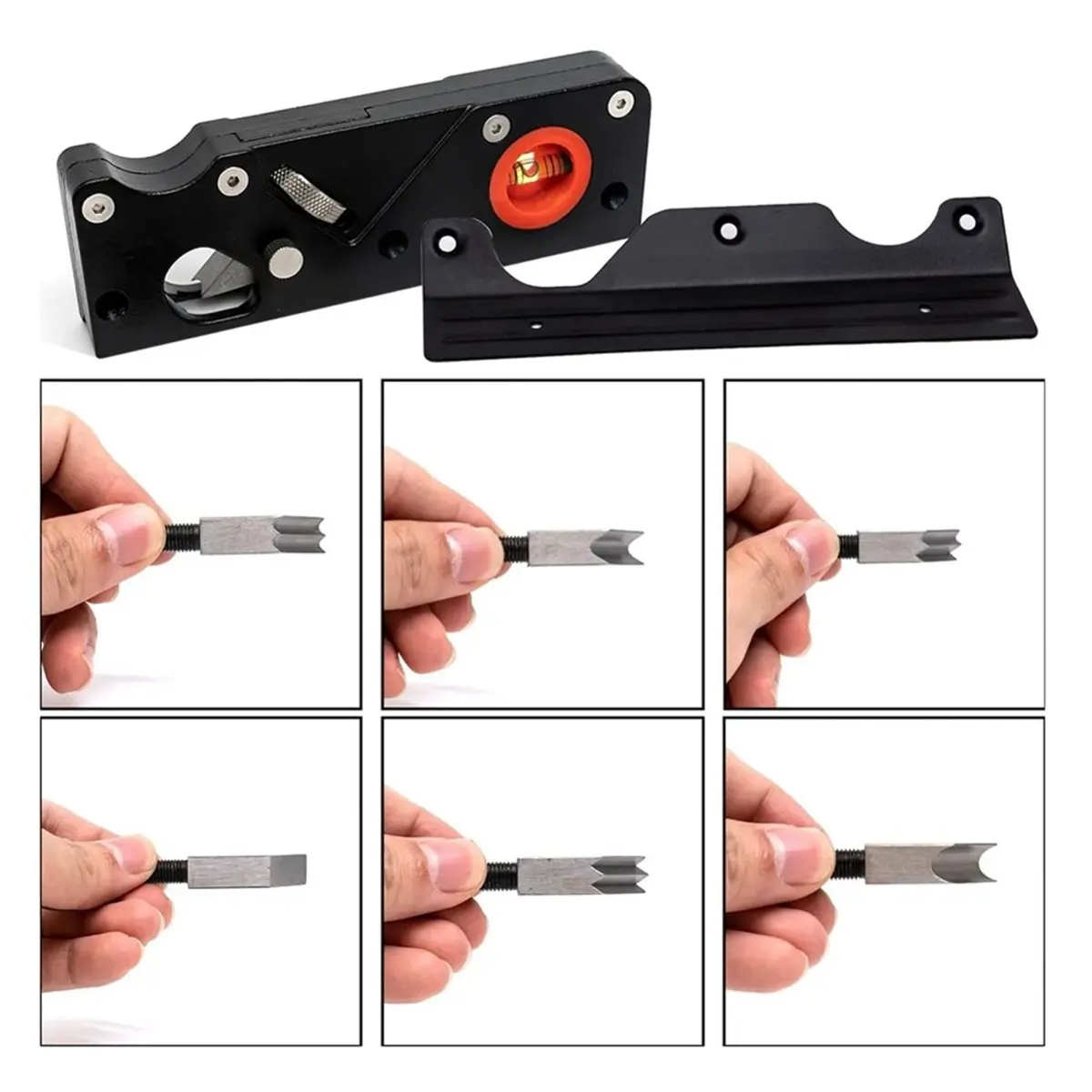 Big Discount Chamfer Plane Handheld Wood Planer with Auxiliary Locator and 7 Blades for Quick Edge Trimming