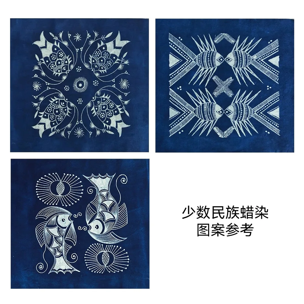 Sashiko embroidery template ethnic fish pattern placemat table mat embroidery reuse handmade DIY tracing soft template