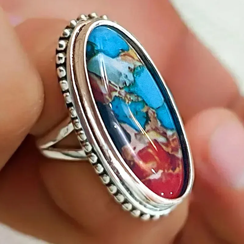 2026 New European and American Oval Design Exudes An Elegant Temperament, with A Touch of Colorful Marble Texture