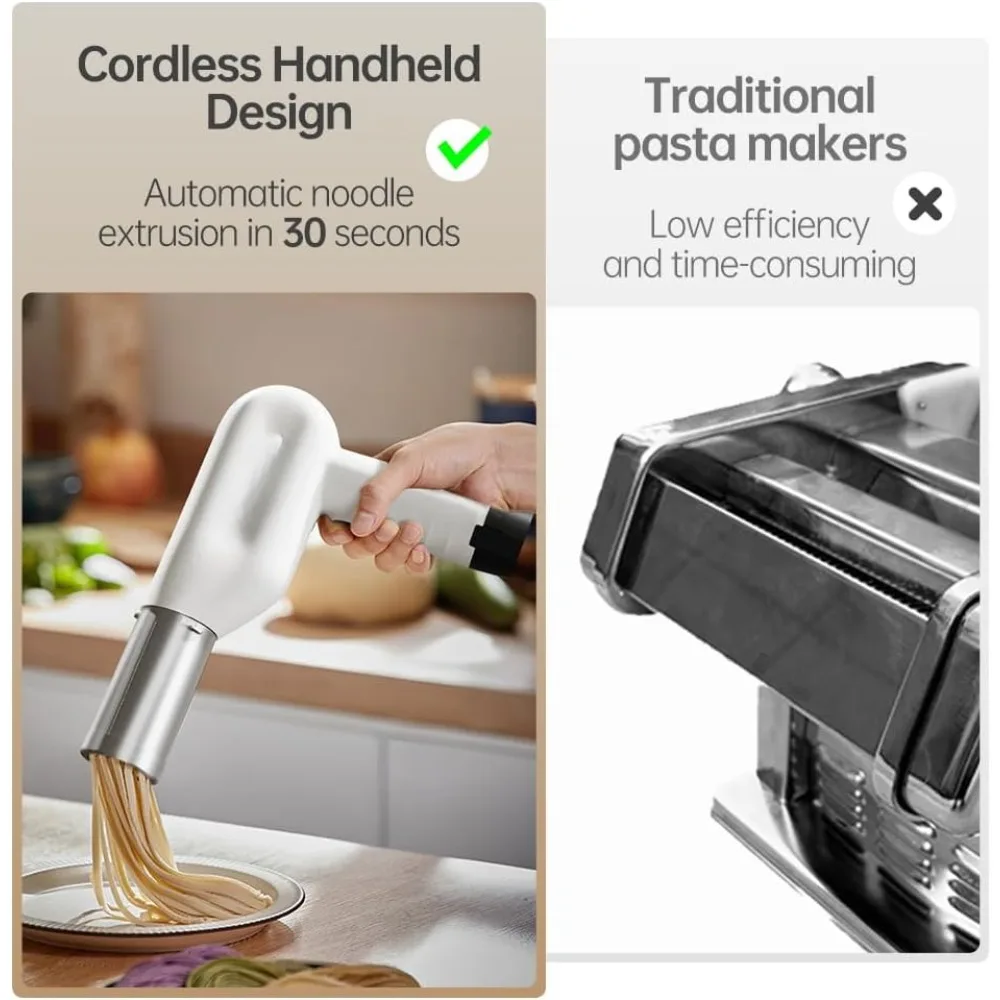 Handheld electric noodle machine, five in one cordless noodle machine, portable noodle machine, self-made Lamian Noodles