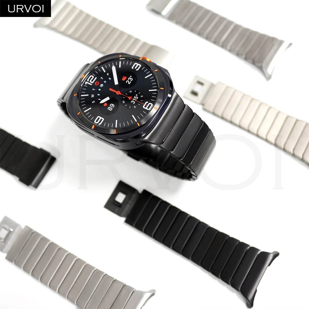 URVOI Titanium Band for Galaxy Watch Ultra 2 / 1 (2025) 47mm Metal Link Bracelet with Magnet Buckle Snug Fit Connector Switching