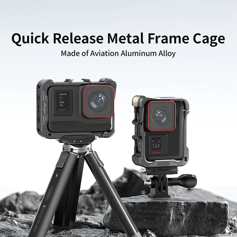 قفص كاميرا AMAGISN لـ Insta360 Ace Pro إطار حدودي واقي سريع الإصدار لأجزاء كاميرا Insta360 Ace