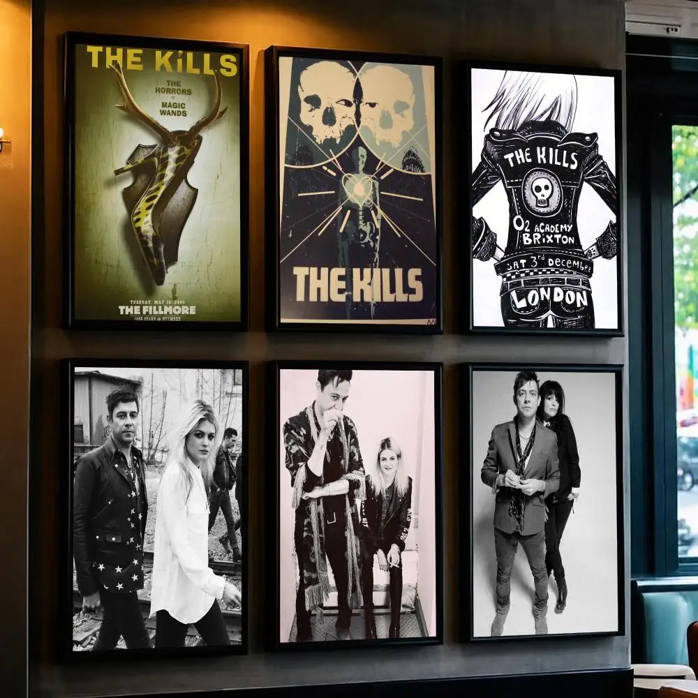 band T-The Kills-S Poster Decorative Wall Art Sticker for Cafe Office Bedroom and Living Room