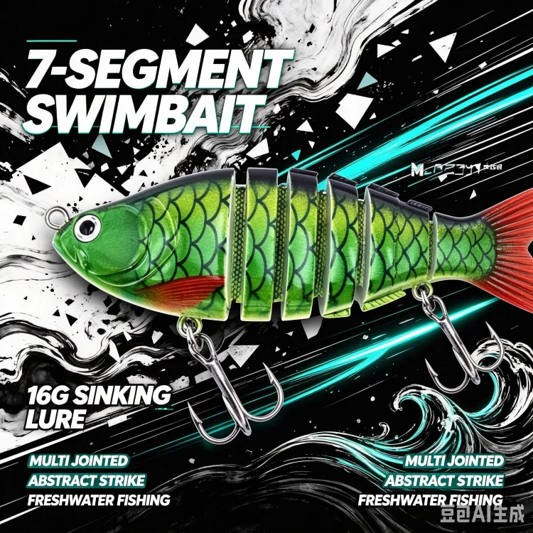 16g 7‑Segment Multi Jointed Sinking Swimbait Hard Fishing Lure Set for Predator Fish Fishing