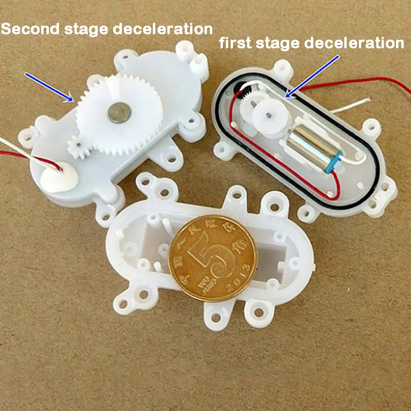 Two-Stage Deceleration Dc3V Dc3.7V 612 Hollow Cup Motor Speed Reducer Gear Motors Slow Speed Toy Movement Accessories Worm Gear