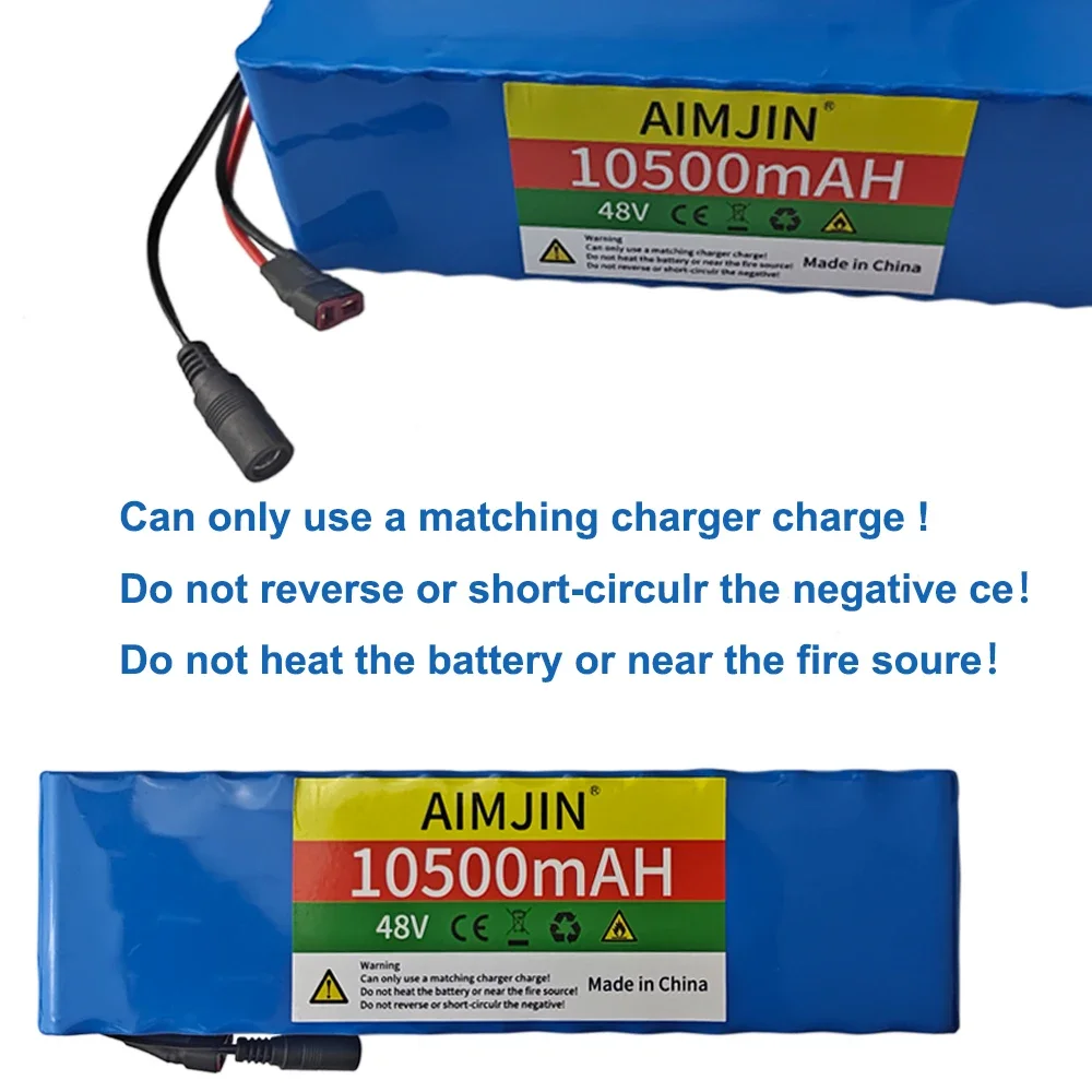 

48V 10500mAh 18650 Rechargeable Lithium Battery Pack 10S3P 500W for Power Bicycle Scooter Vehicle
