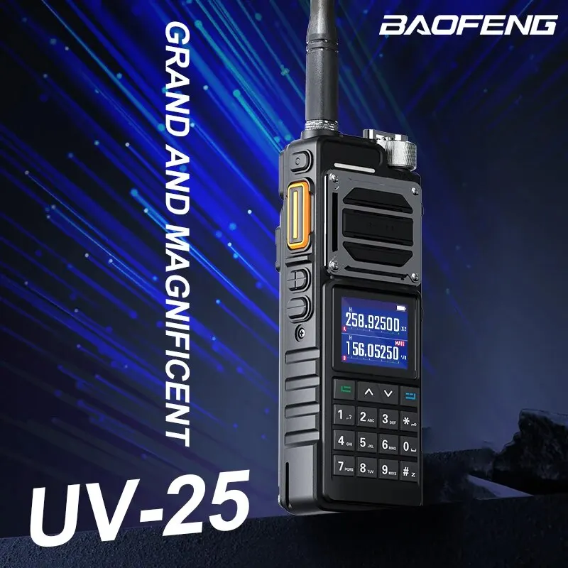 BAOFENG UV-25 전술 워키토키, 무선 복사 주파수, C 타입, 전문 양방향 햄 라디오, HF 트랜시버, 10W, 신상 업그레이드