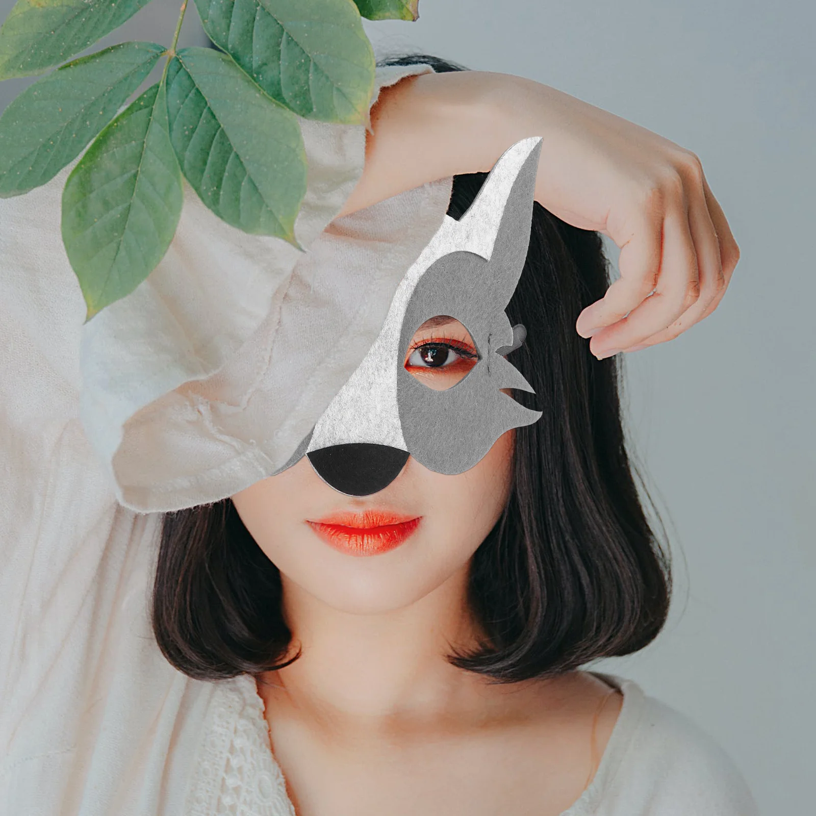 

2 Pcs Comfortable Animal Mask Men and Women The Non-woven Fabric Party Performance