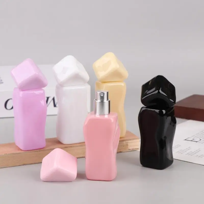 

1PCS 30ml Refill Perfume Spray Bottle Glass Empty Portable Perfume Bottle For Woman Macaron Makeup Rehydration Container
