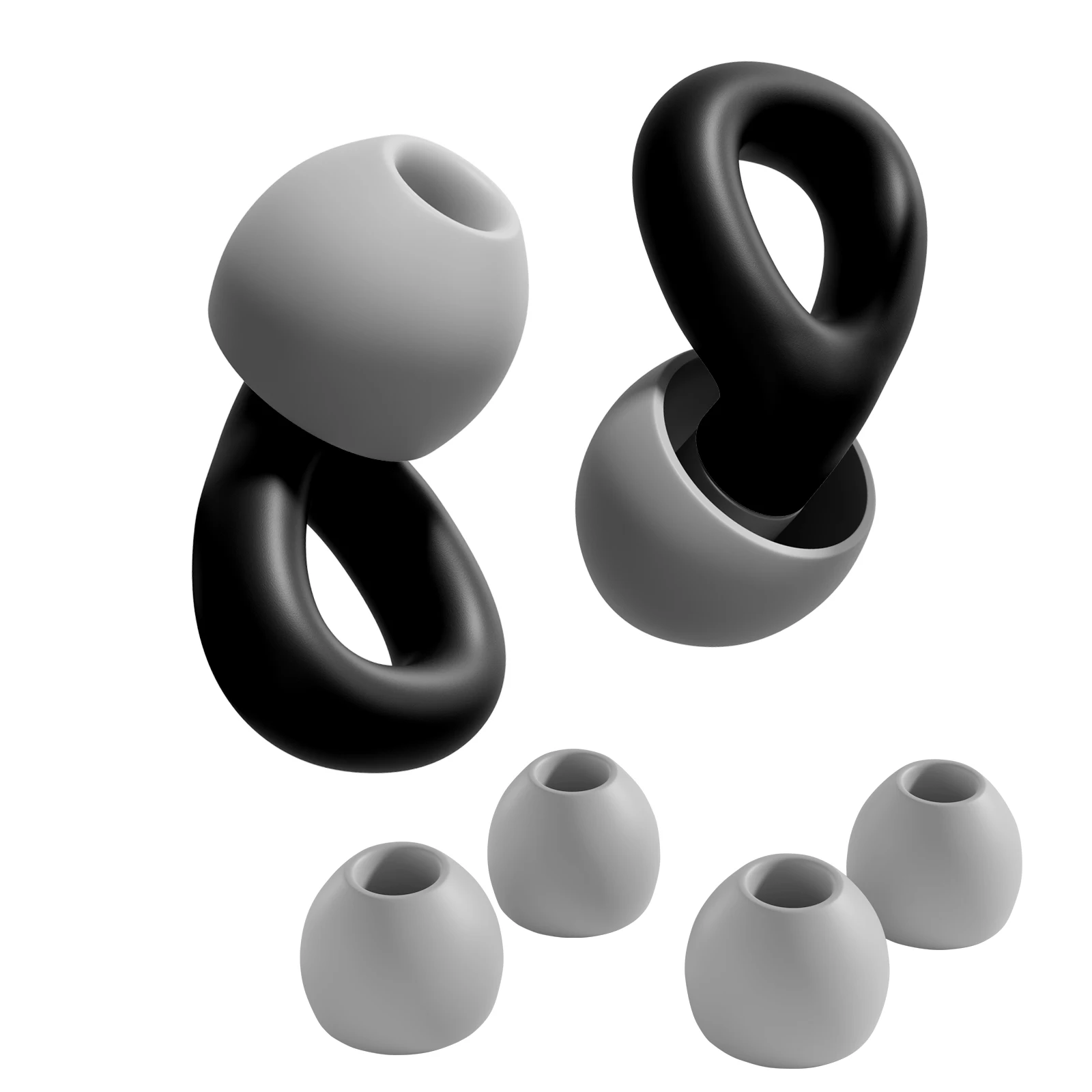 수면용 플러그 수영 작업 소음 감소를 위한 슈퍼 소프트 재사용 가능한 청력 보호 실리콘 소음 차단 귀마개 Quiet E