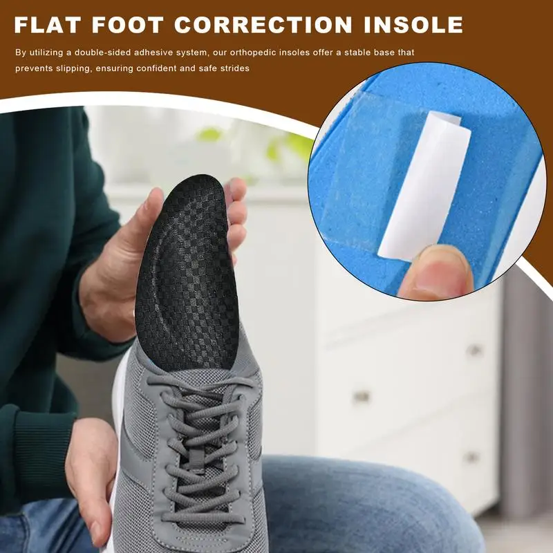 Orthopedic Insoles Half-Size Flat Feet Insoles Arch Support Cushion Plantar Inserts Soft And Comfortable Flat Foot Corrector