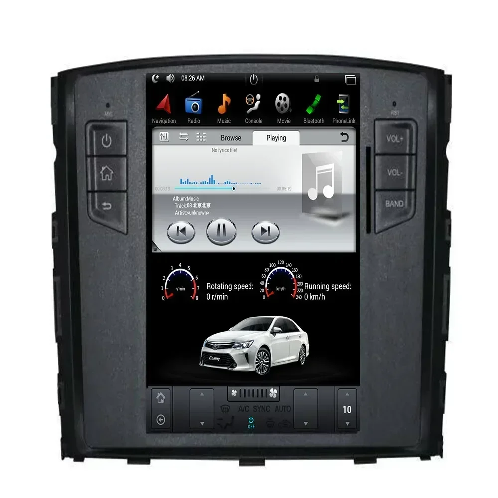 12,3 "RK PX6 para Mitsubishi Pajero 4 V80 V90 V97 2006-2017 pantalla Tesla Android Radio de coche reproductor de vídeo Multimedia navegación GPS