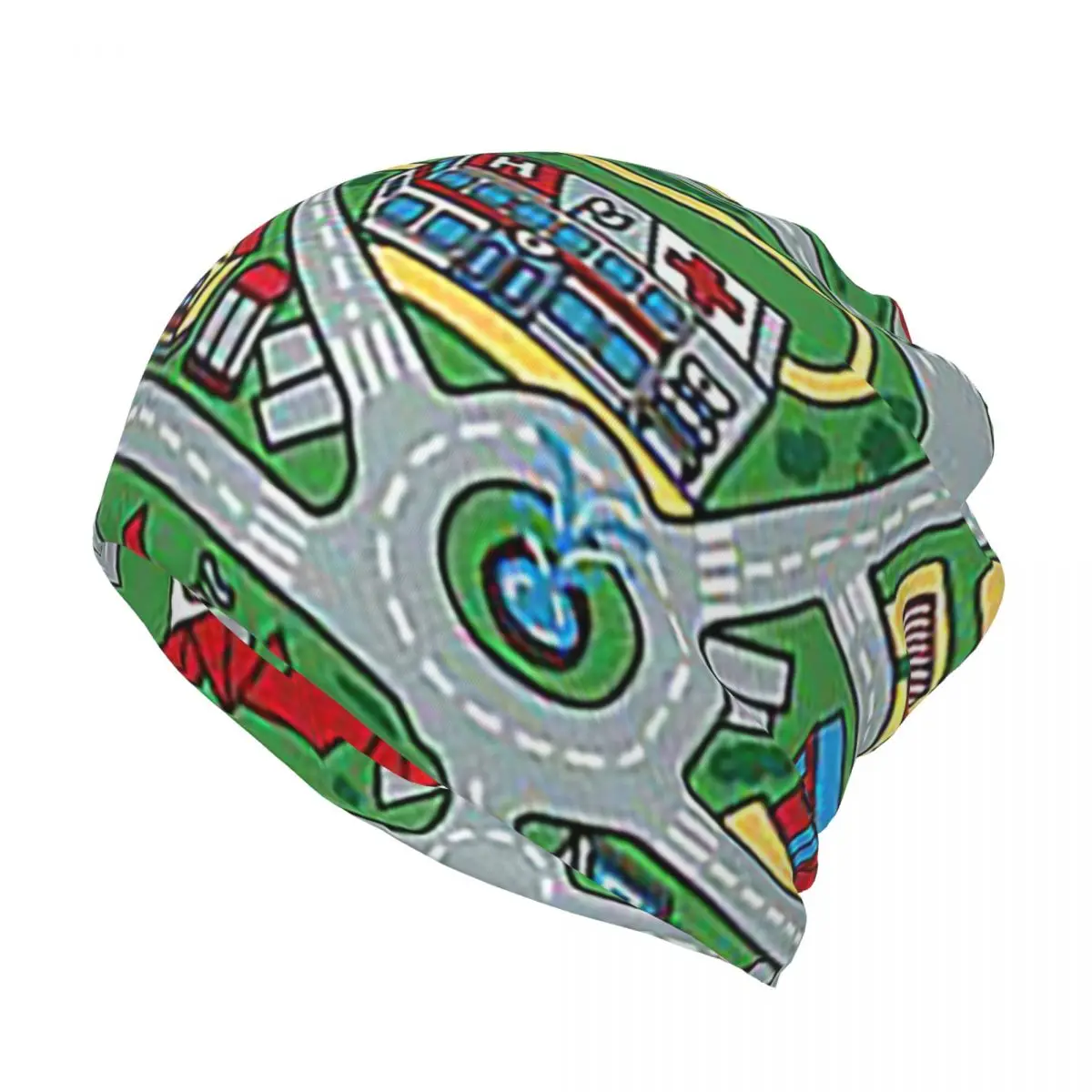 Car City Carpet Road Rug 90s Nostalgic Toy Bandana Neck Cover Mask Scarf Multi-use Balaclava Beanies Hat for Men Women Adult