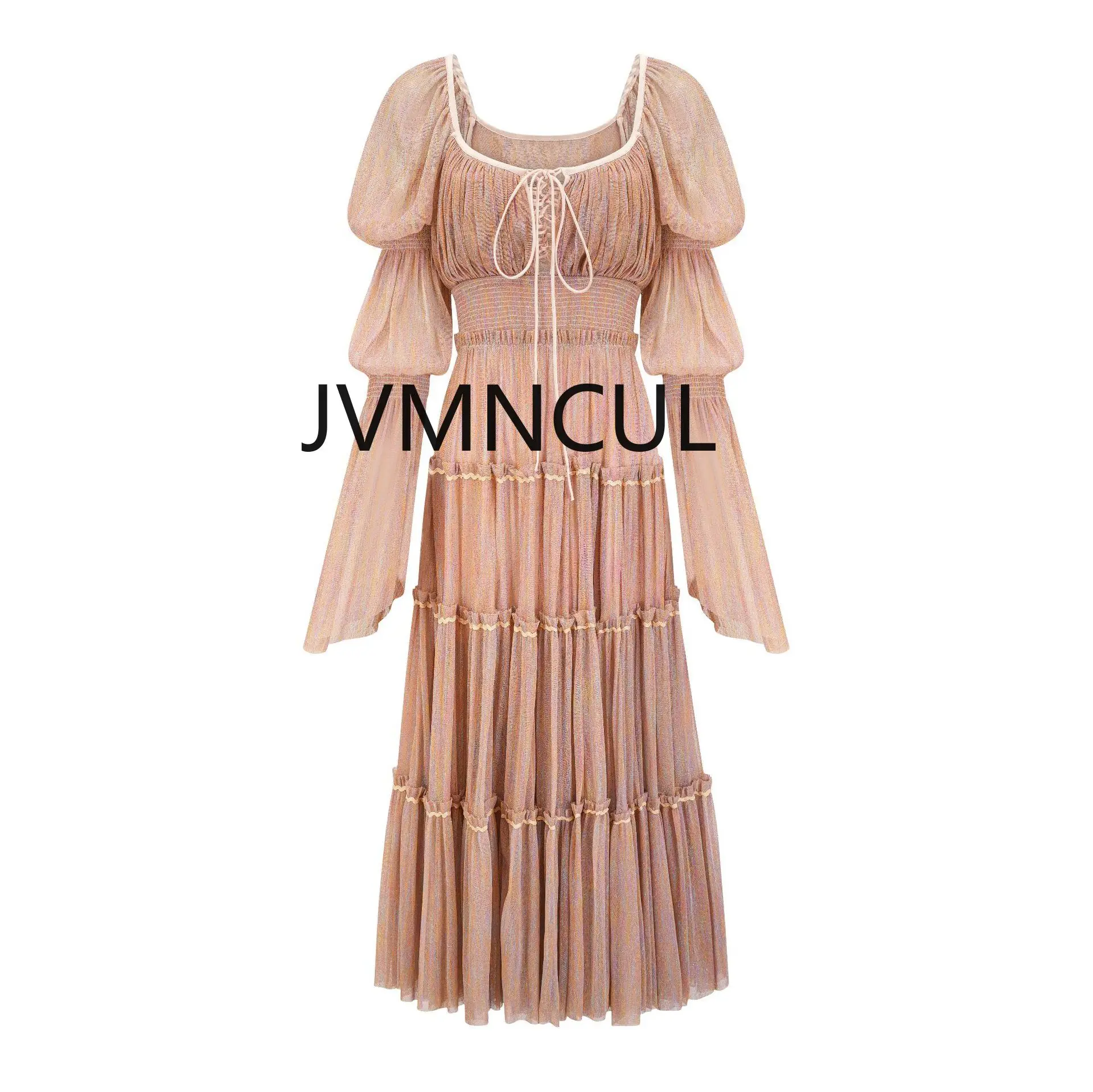 Elegant French Style Dress for Summer Parties and Casual Outings with Sparkling Details and Off-the-Shoulder Design