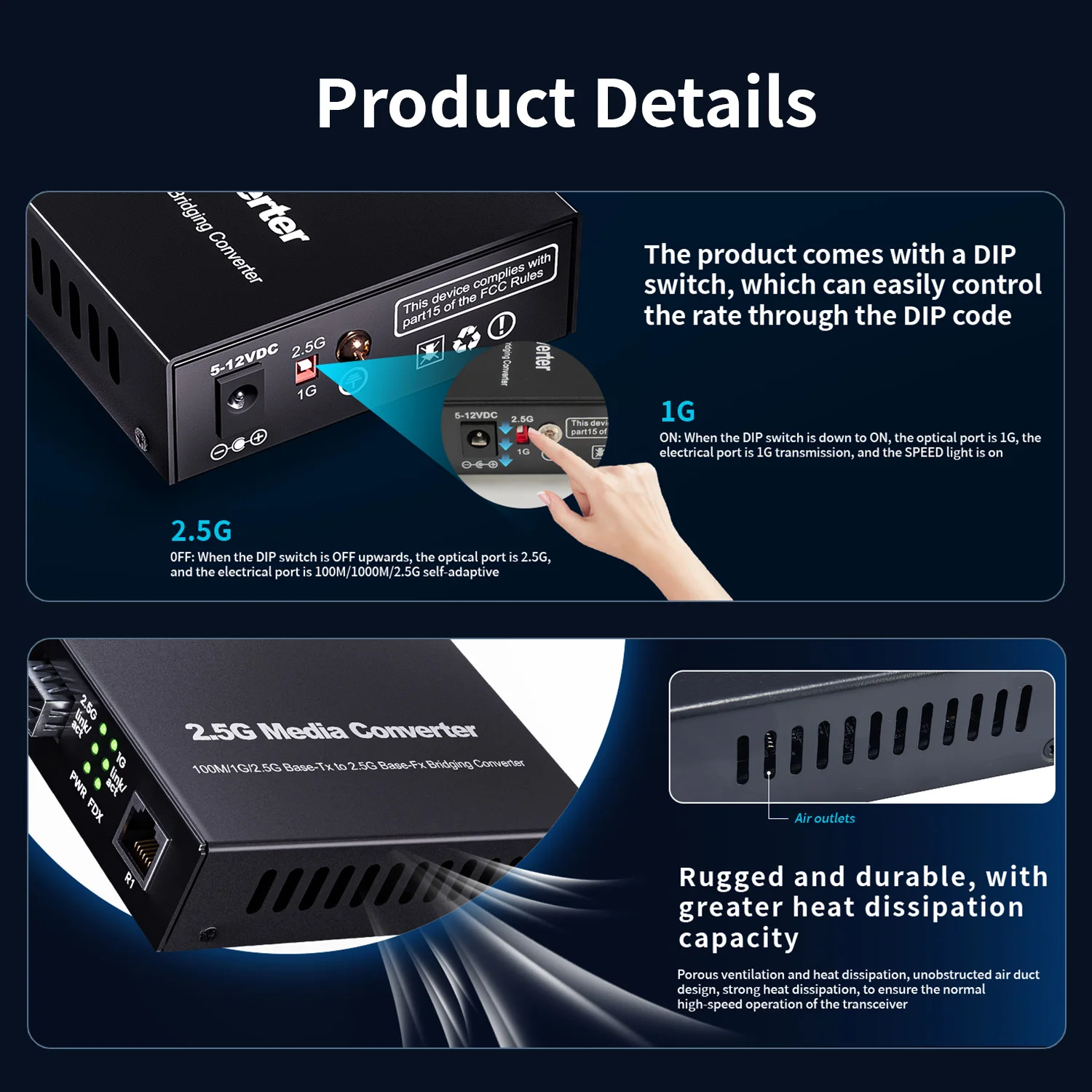 Sfp 2.5G Glasvezel Media Converter