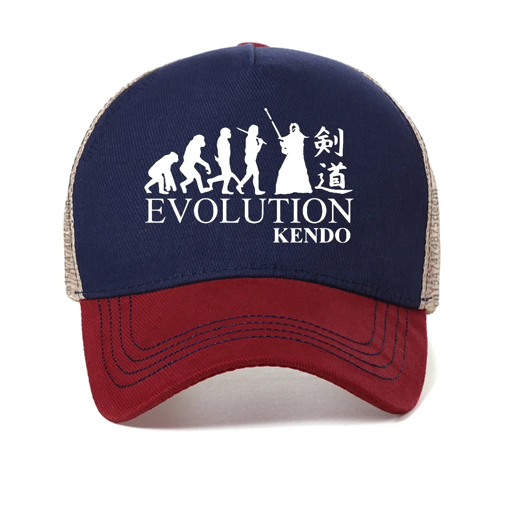 Novelty Kendo Evolution Japanese Kung Fu mesh baseball cap fashion Summer Style Breathable sun hats adjustable Snapback hats