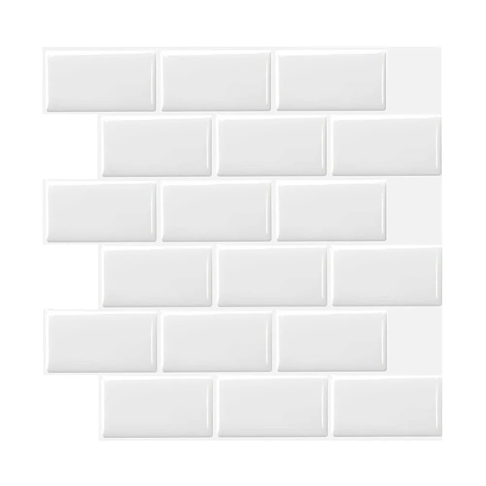 Self-adhesive 3D Stereo Wall Stickers Waterproof Oil Proof Backsplash Wall Decals Moisture-proof Brick Design