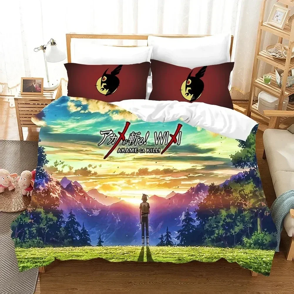 3D Printed Akame ga KILL 3D Bedding Set Duvet Cover Pillowcases Single Twin Full Queen King Size Home Decor Quilt Boys Gift