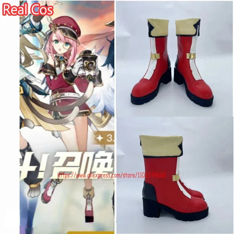 

RealCos Genshin Impact Charlotte Обувь для косплея Сапоги Хэллоуин Косплей Костюм Аксессуар