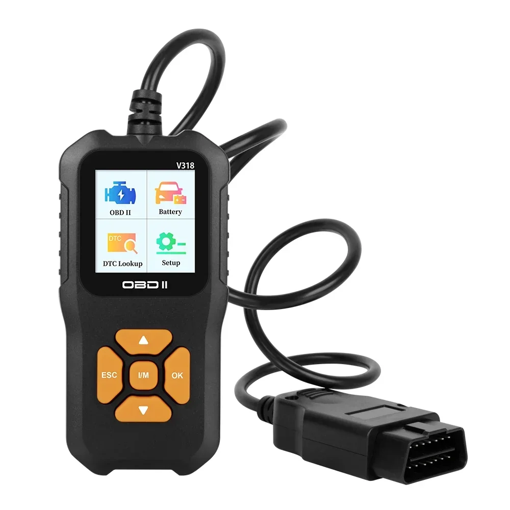 

V318 Auto Diagnostic Tool Scanner Automobile Battery Tester OBD2 Automobile Clear Fault Detects Support Multiple Languages