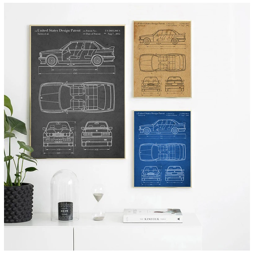Car E30 M3 artwork, Auto wall art ,Transportation poster, room decor, print,blueprint, gift idea,wall Decorations