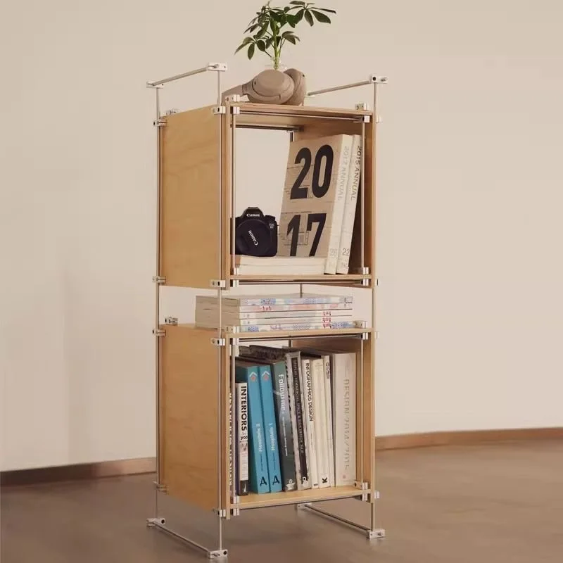 #Minimalist solid wood storage rack with hook complete design, suitable for living room, study and bedroom