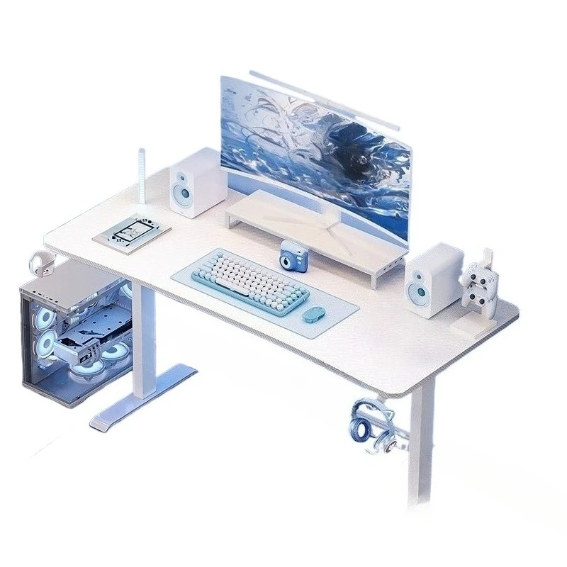 E-sports table Solid wood electric lifting table, desktop table and chair cover, computer table