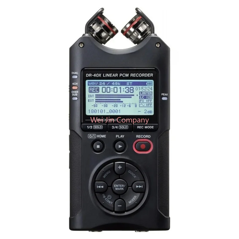 DR-40X portable versatile four track digital audio recorder pen WAV/BWF linear PCM recorder USB audio interface
