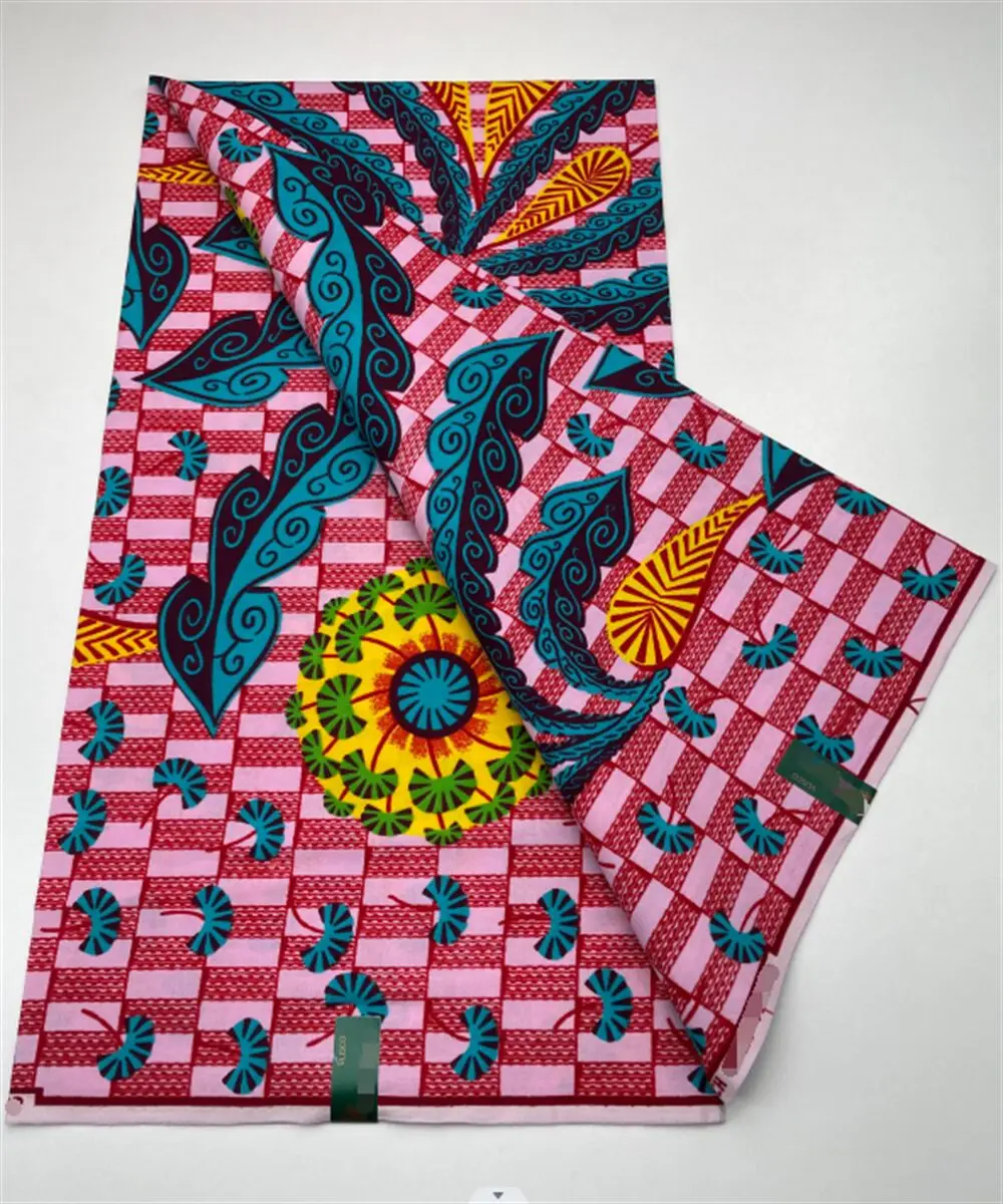 

Newest Veritable Real Wax African Print Fabric Nigerian Ankara Block Prints Batik Fabric 100% Cotton Soft Pagne for Women Sewing