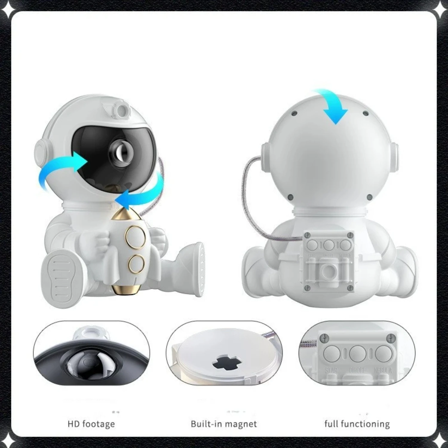 Nieuwe Raket Astronaut Projector Lamp Romantisch Cadeau Ambiance Lamp Laser Lamp Spaceman Slaapkamer Decoraties Nachtlampje