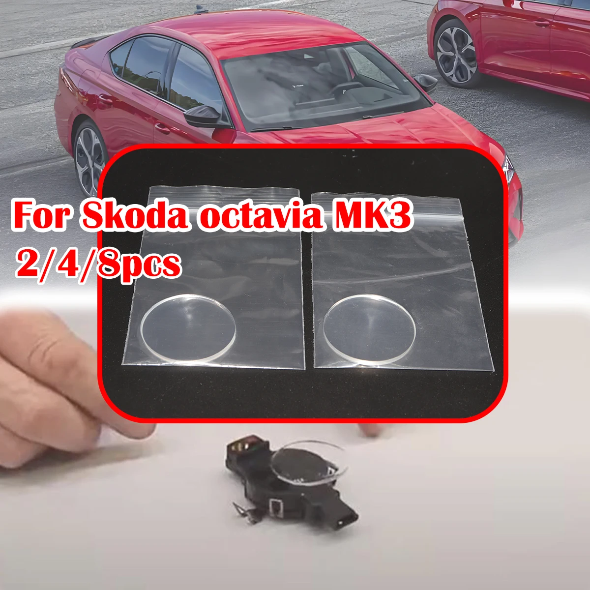

For Skoda octavia MK3 Car Rain Light Sensor Gel Pad Adhesive Film Silicone Cushion Windscreen Chip Repair kit Multi-Purpose Tape