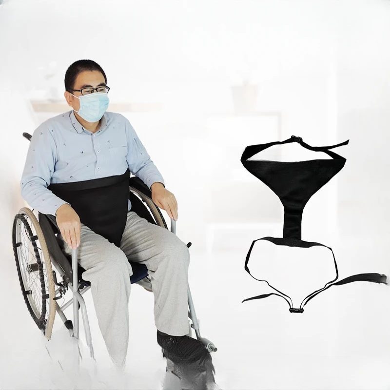 Disabled wheelchair anti-fall safety, anti-sliding waist leg restraint, fixed, wheelchair safety belt for the elderly