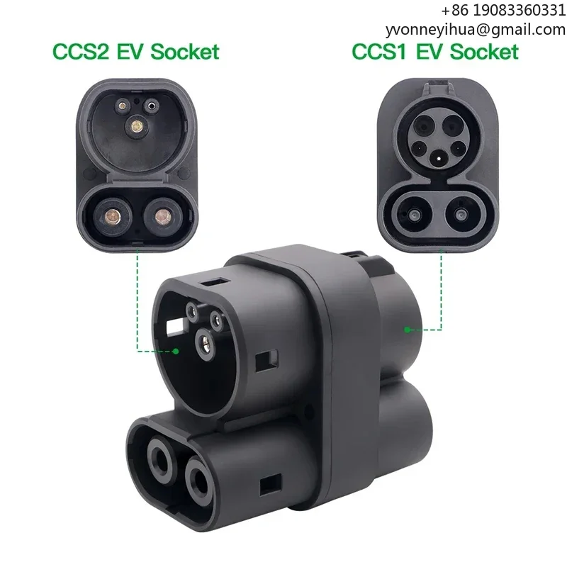 

CCS1 к CCS2 DC AC Зарядное устройство для электромобиля Адаптер для быстрой зарядки