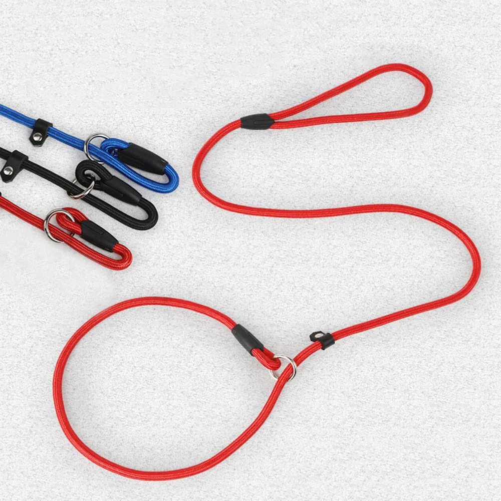 Correa para perros y cachorros, cuerda antideslizante, correa de plomo, cadenas antideslizantes de nailon, Collar sin tirar, correas de entrenamiento para perros pequeños, negro, rojo y azul