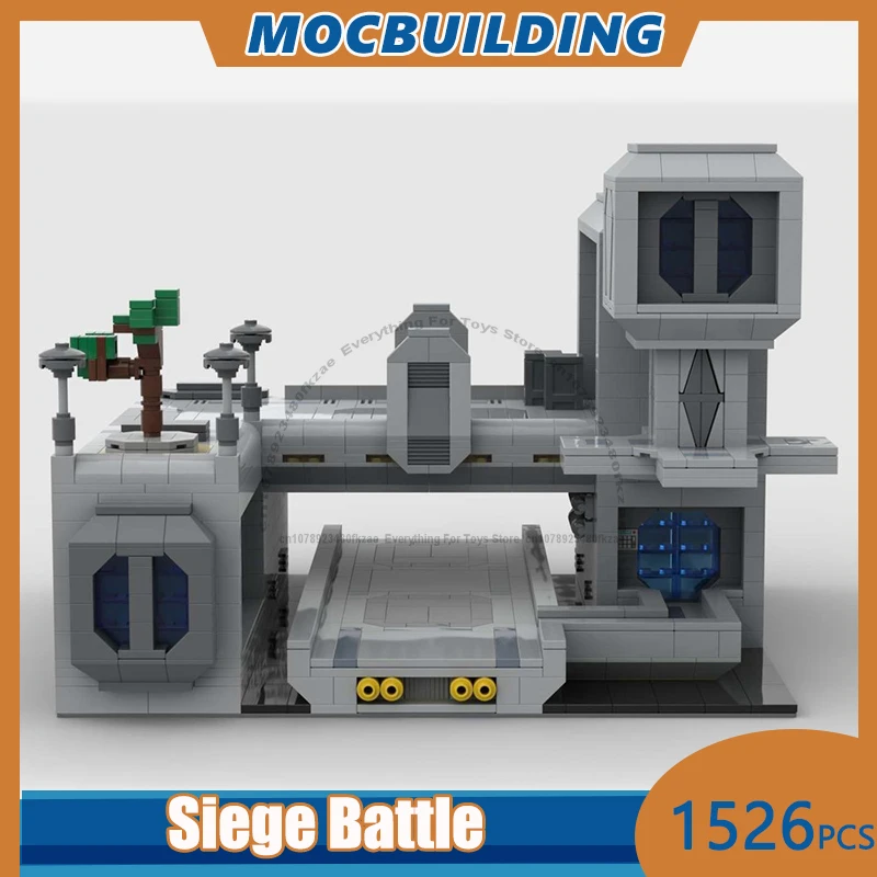 MOC Building Blocks Siege Battle Display Model Space Architecture DIY Assemble Bricks Collection Creative Toys Gifts 1526PCS