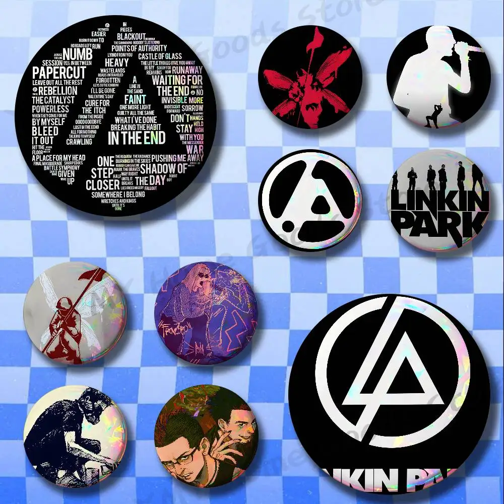 Hybrid Theory L-Linkin P-Park Badges Pins Button Custom Anime Role Old-school Brooches Cartoon Collar Gifts
